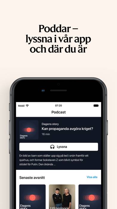 Svenska Dagbladet App screenshot