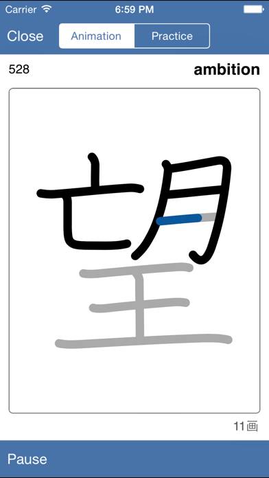 Remembering the Kanji Captura de pantalla de la aplicación #5