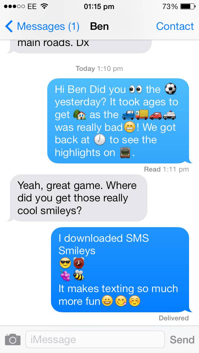 SMS Smileys Capture d'écran de l'application #2