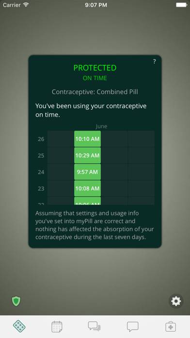 MyPill Birth Control Reminder App skärmdump #3