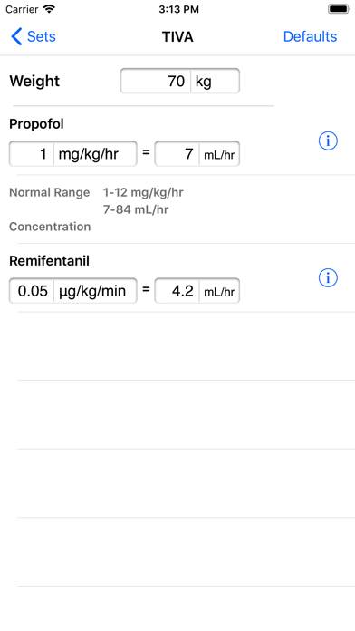 InfusiCalc Schermata dell'app #5