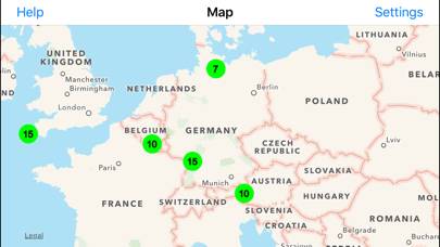 Radiation Map Tracker displays worldwide radiation App screenshot #2