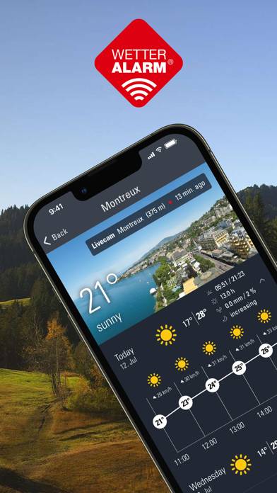 Weather Alarm: Switzerland Schermata dell'app #1