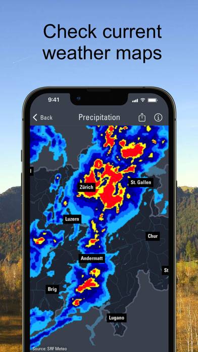 Weather Alarm: Switzerland Schermata dell'app #4