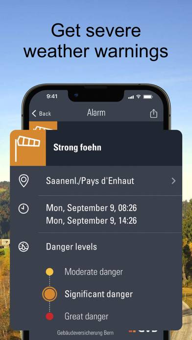Weather Alarm: Switzerland Schermata dell'app #5