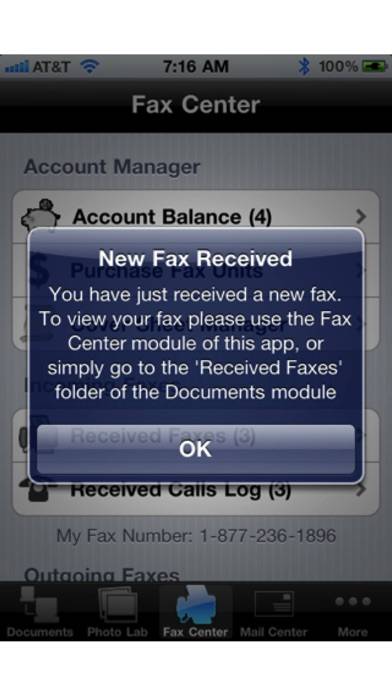 Faxing for iPhone App screenshot #1