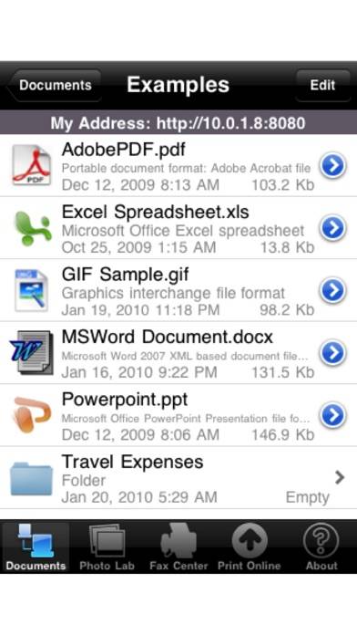 Faxing for iPhone App screenshot