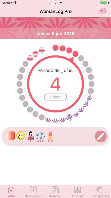 WomanLog Pro Calendar Schermata dell'app #1
