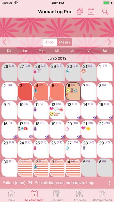WomanLog Pro Calendar Schermata dell'app #2