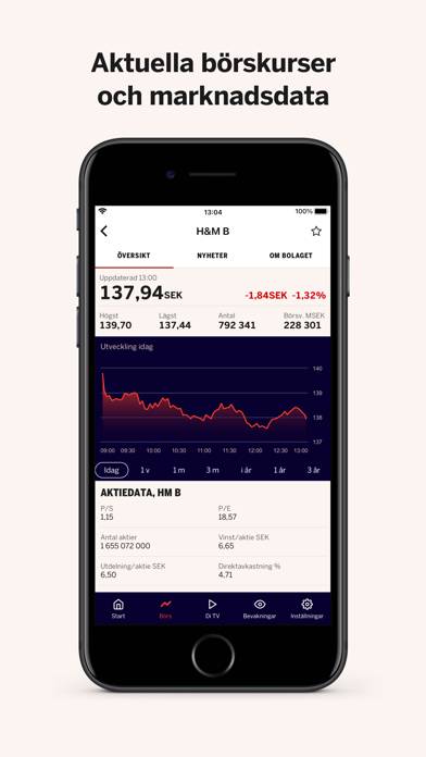 Dagens industri App skärmdump