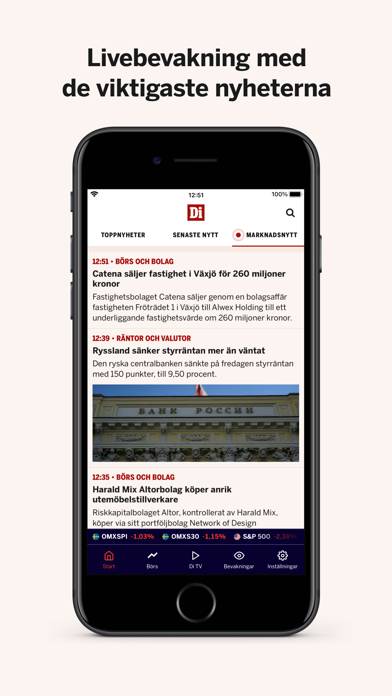 Dagens industri App skärmdump