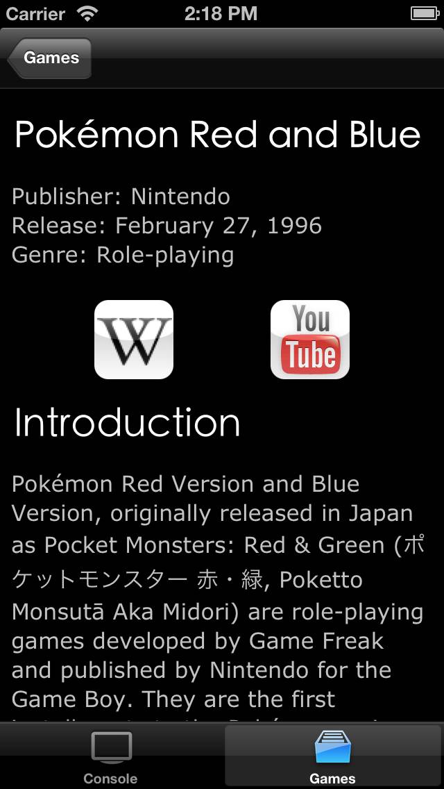 GB Console & Games Wiki Schermata dell'app #4