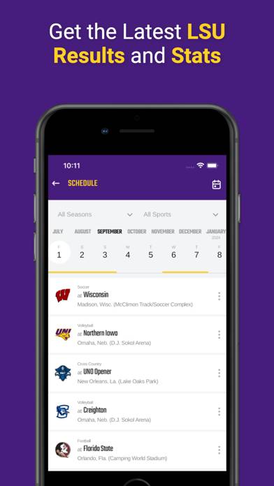 LSU Sports Mobile App screenshot