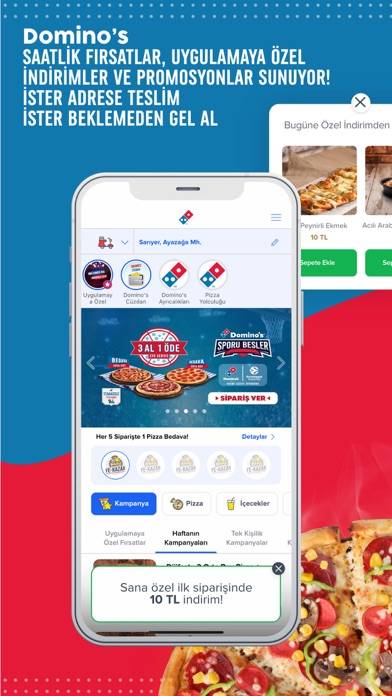 Domino's Pizza Türkiye Uygulama ekran görüntüsü #1