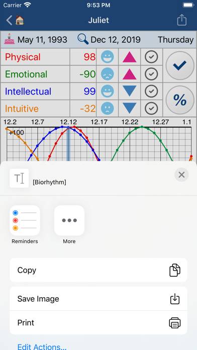 BiorhythmΩ Captura de pantalla de la aplicación #2