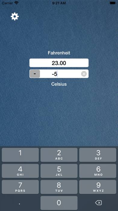 Fahrenheit Celsius App skärmdump #2