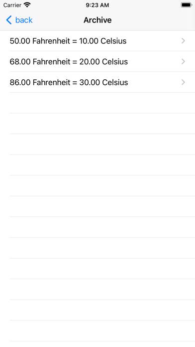Fahrenheit Celsius Schermata dell'app #4