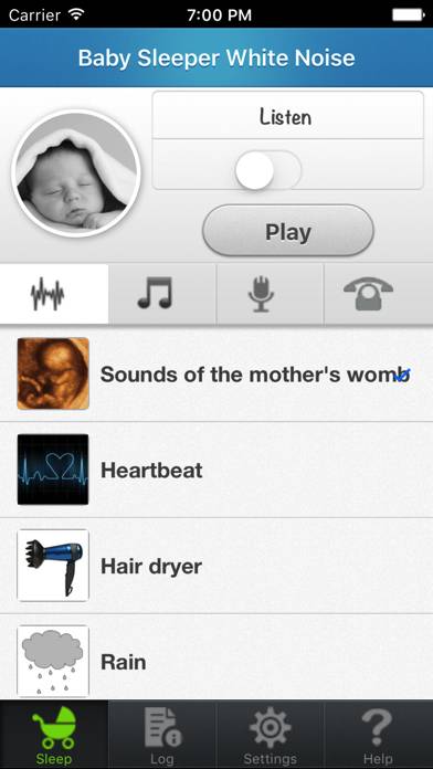 Baby Sleep White noise App screenshot #1