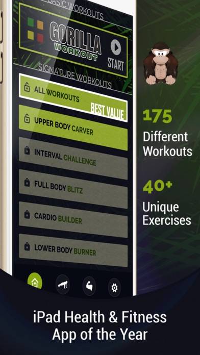 Gorilla Workout: Build Muscle Captura de pantalla de la aplicación #1