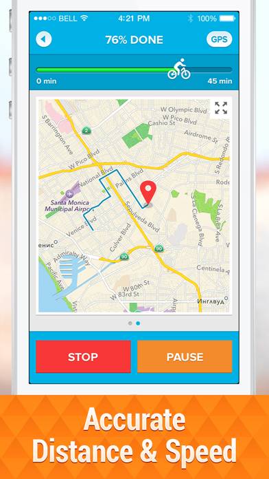 Bicycle ride tracker PRO App screenshot