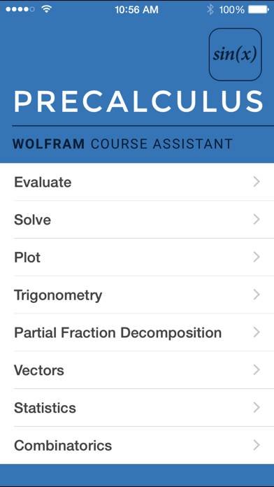 Wolfram Precalculus Course Assistant App screenshot #1