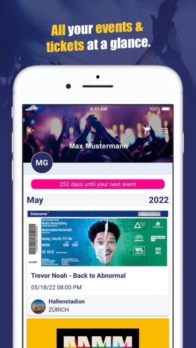 Ticketcorner Schermata dell'app #2