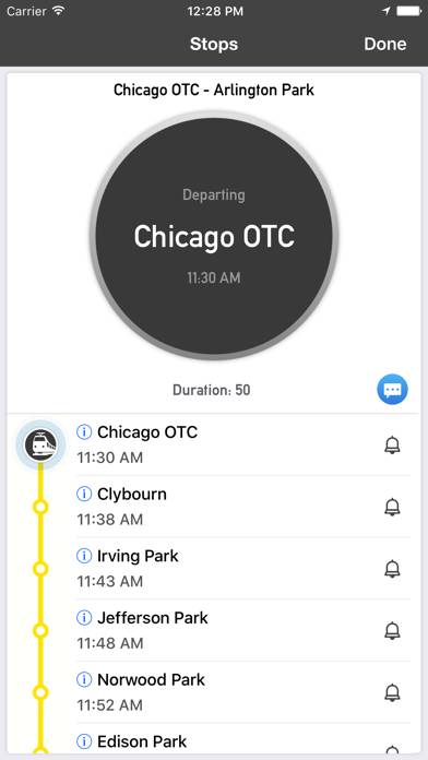 OnTime Metra, CTA App screenshot