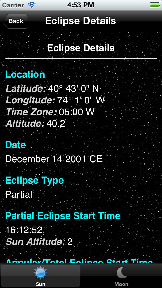 Eclipse Calculator Captura de pantalla de la aplicación #4