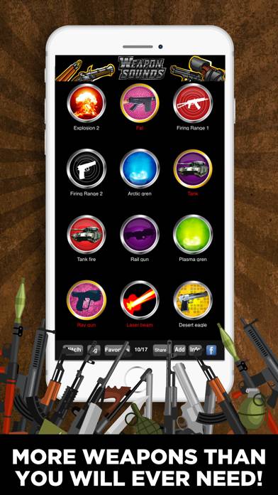 100's of Weapon Sounds Pro Capture d'écran de l'application