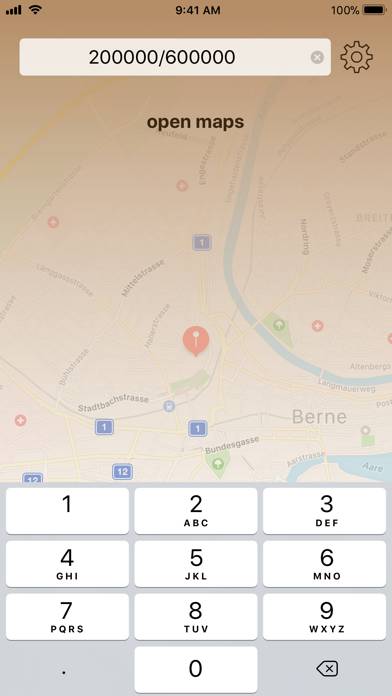 SwissGrid coordinates Schermata dell'app