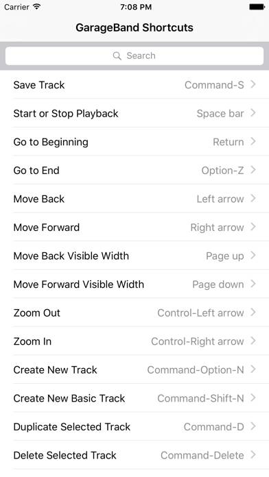 Shortcut: GarageBand Edition Скриншот приложения #1