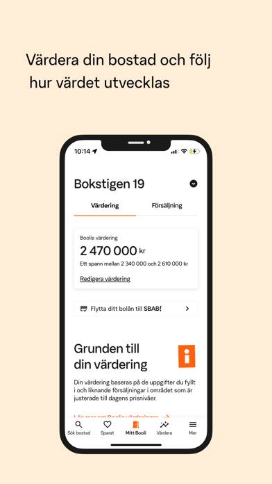 Booli App skärmdump