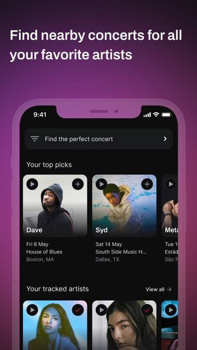 Songkick Concerts Schermata dell'app #4