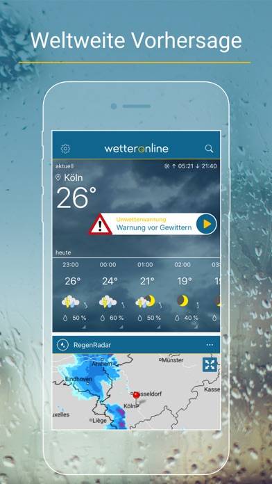 RegenRadar mit Wetterwarnungen App-Screenshot #3