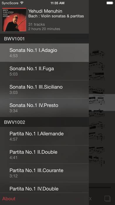 Bach Violin Sonatas & Partitas App screenshot