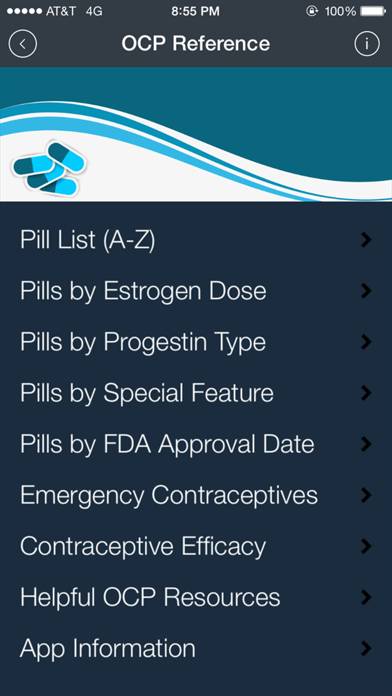 Oral Contraceptives App screenshot