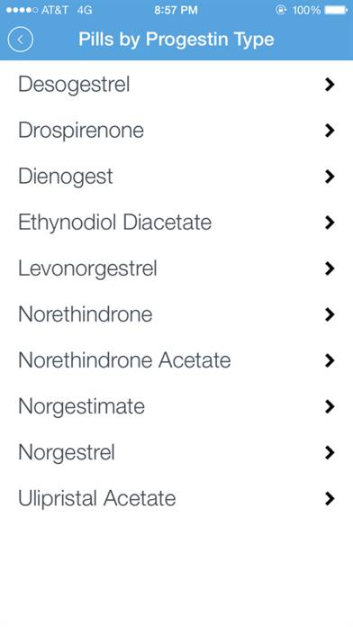 Oral Contraceptives App screenshot