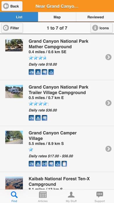 Camp Finder Capture d'écran de l'application #1