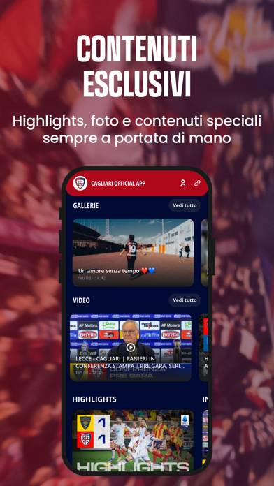 Cagliari Calcio Schermata dell'app #3