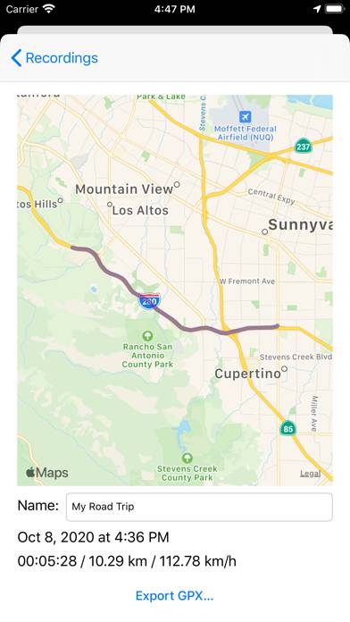 GPS Stone (GPX Trip Recorder) App-Screenshot #3