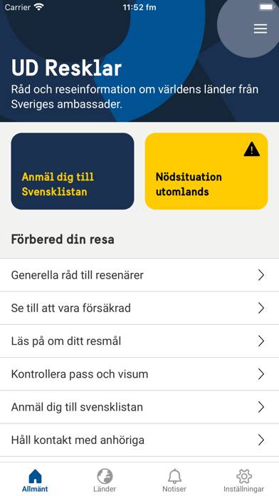 UD Resklar App skärmdump