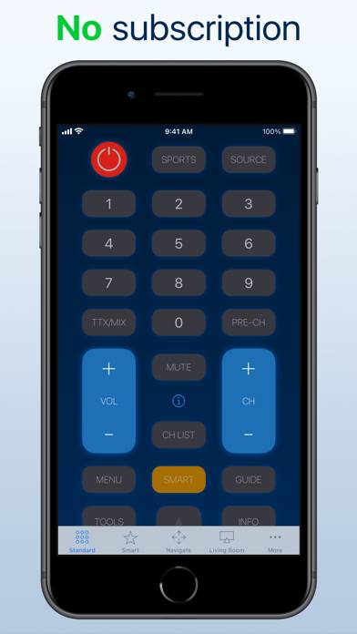 Samsung Smart TV remote myTifi App screenshot