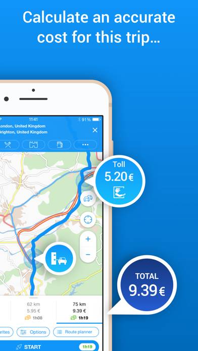 ViaMichelin GPS, Route Planner App skärmdump #3