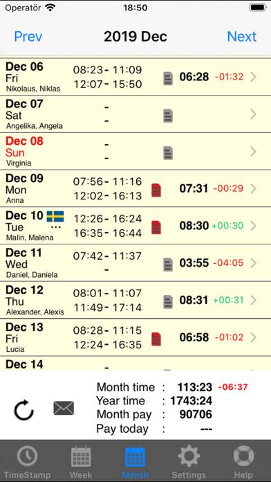 TimeAssist App skärmdump