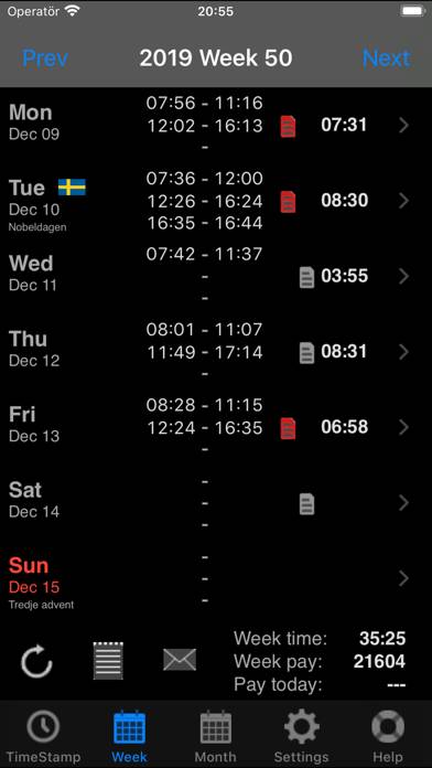 TimeAssist App skärmdump