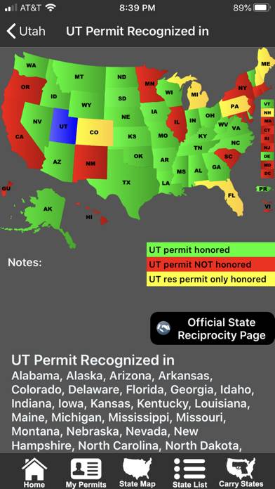 CCW – Concealed Carry 50 State App screenshot #1