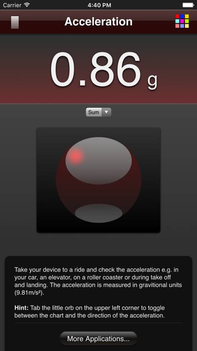 Acceleration App-Screenshot #2