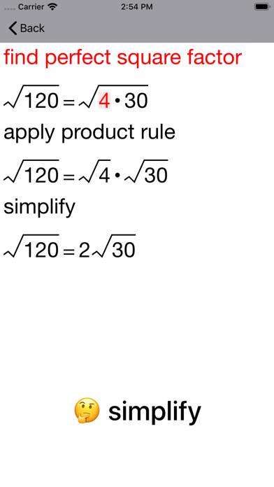 20/20 Radical Simplification App screenshot