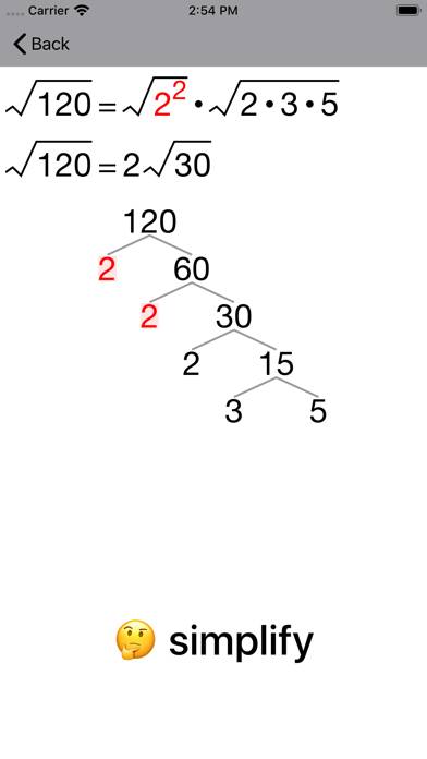 20/20 Radical Simplification App screenshot