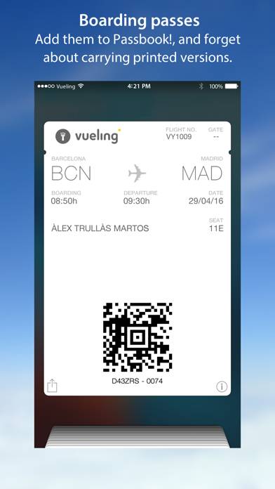 Vueling Airlines-Cheap Flights Capture d'écran de l'application #5